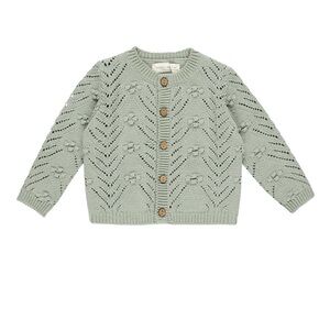 Quincy Mae Sage Green Knit Cardigan